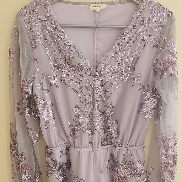 Tea n Cup Lavender Sequin Romper - Picture 8 of 9